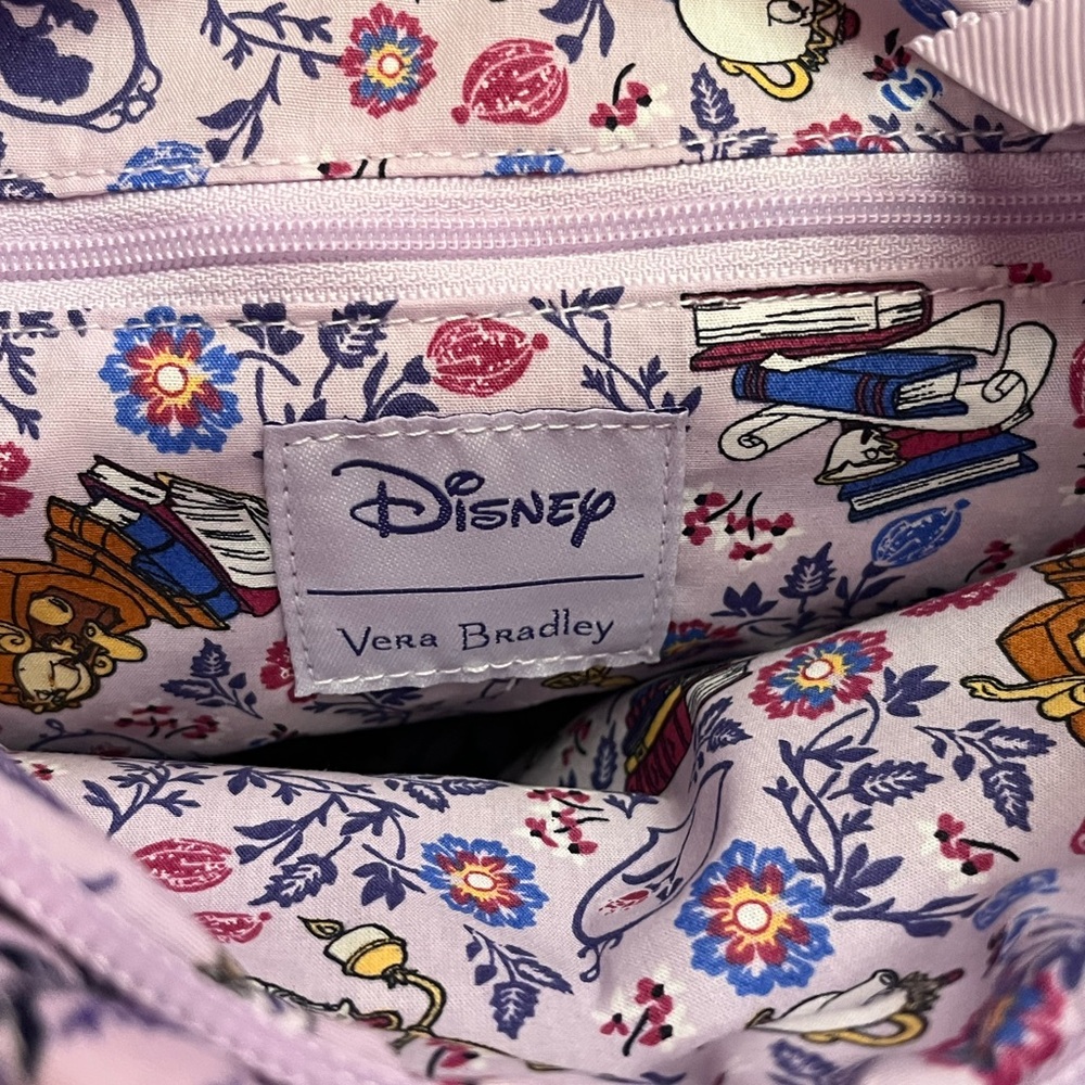 Disney Beauty and the Beast Vera Bradley Lavender Bag New with Tags - Picture 10 of 10